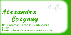 alexandra czigany business card